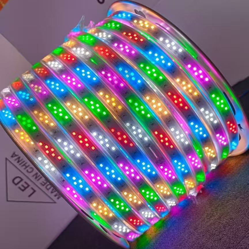 led220V144珠超亮防水灯带灯条户外吊顶彩光白光亮化灯带