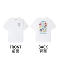 Front and Back Style - Stroke Flower Smiley Face White