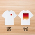 Front and Back Models - Gradient Square - Red and White White