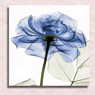 蓝缕花魂数字油画diy填色手绘客厅高级装饰画打发时间减压神器