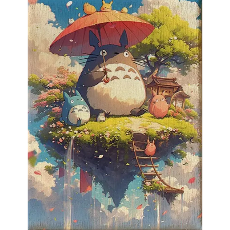 龙猫数字油画diy填色解压治愈DIY/数字油画