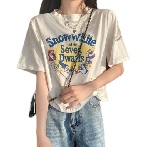 2022 new Harajuku style BF loose top short sleeve t-shirt female Korean student versatile bottomed shirt trend