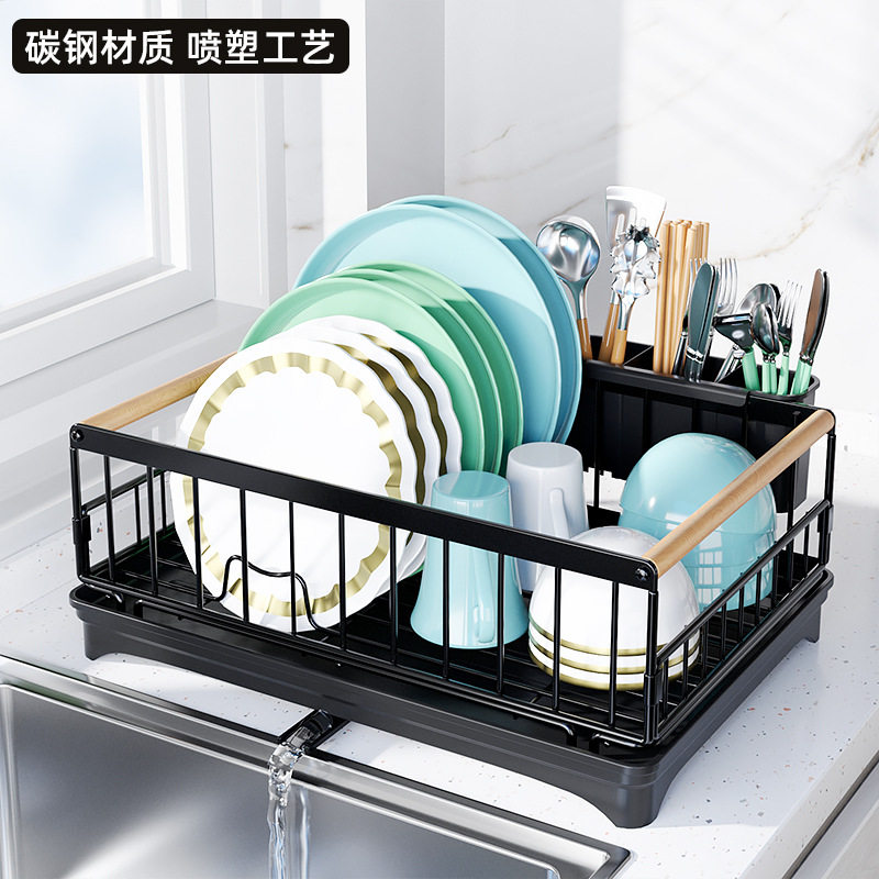 厨房碗碟沥水架碳钢餐具收纳置物架水槽碗筷沥水篮,厨房/烹饪用具,厨房置物架/置物柜/角架,淘宝优惠券,粉丝福利购,淘宝优惠卷