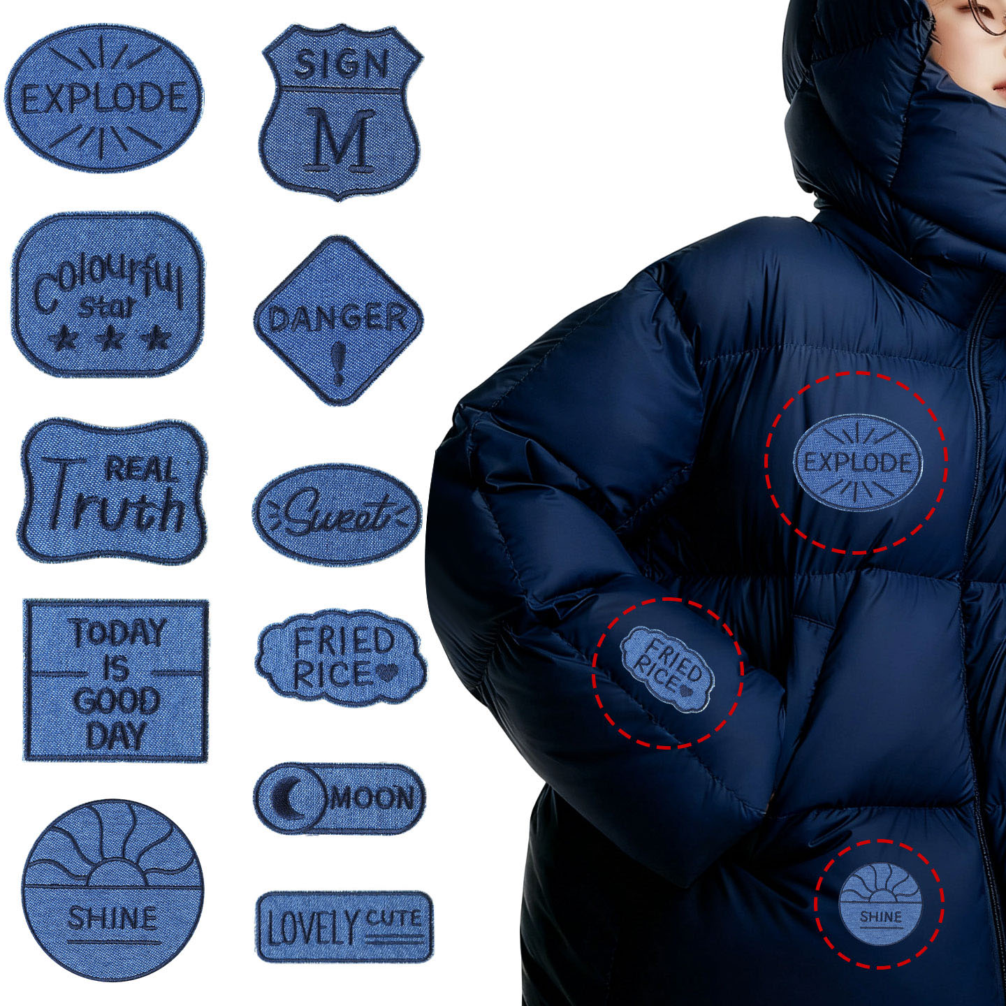 自粘免缝、衣服破洞补丁贴