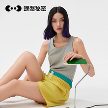 螃蟹秘密女士睡裤短裤100%纯棉夏季女2025新款家居裤5分裤A字版型