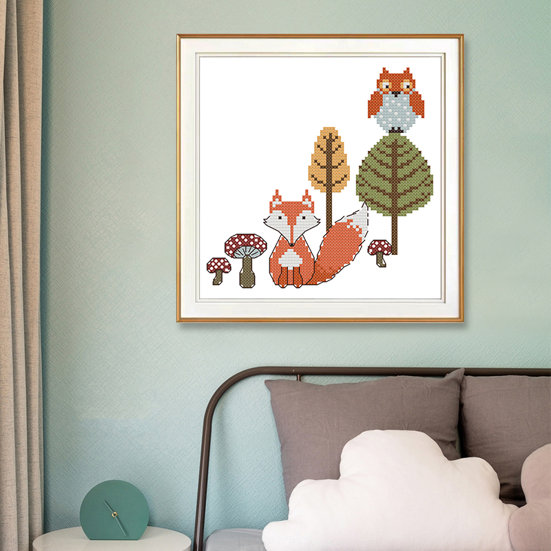 简单十字绣 新手入门初学者小件刺绣diy自己绣卧室床头画2025新款