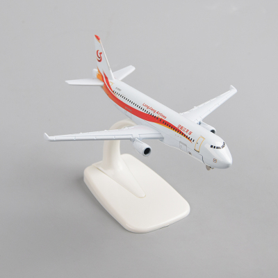 龙江航空树脂20cm飞机模型空客客机A320成品锌合金摆件16cm模型