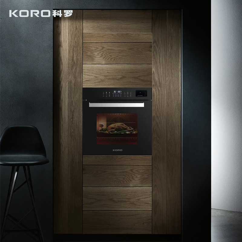 koro科罗嵌入式蒸烤消一体机 欧美式80l多功能烤箱蒸箱消毒三合一