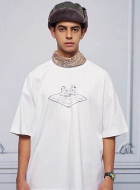 Unlimited Mote〔相扑短袖〕运动系列 纯棉宽松无感印花T恤