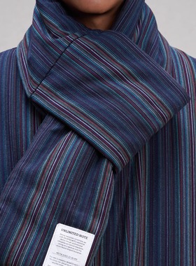 Unlimited Mote〔穿插式围脖〕日系复古蓝染古布风充棉围巾保暖