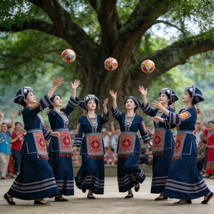 瑶族服装女成人少数民族传统三月三旅拍土家族套装苗族舞蹈演出服