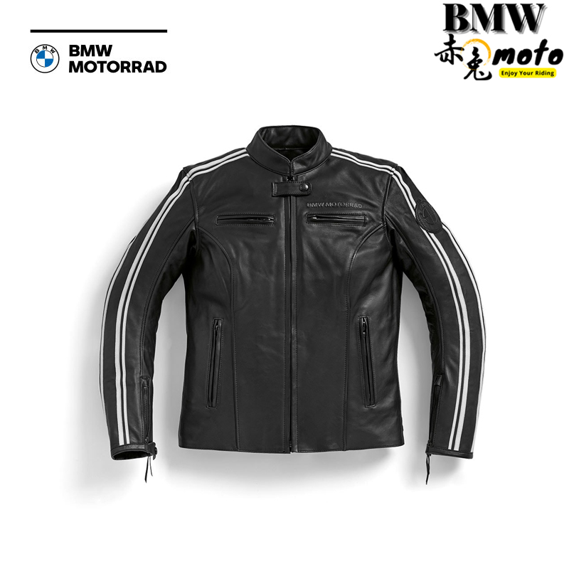 BMW Twinstripes宝马原厂复古皮衣拿铁R18摩托车骑行服皮夹克防摔