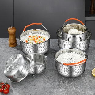 德国特厚304不锈钢蒸笼电饭锅米汤分离蒸饭神器蒸米饭蒸架沥米饭