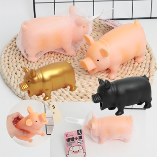 儿童认知过家家仿真动物小猪猪叫BB叫发声玩具软胶模型玩偶小礼物