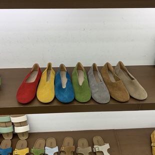 法式小众真皮平底乐福单鞋女鞋子女春夏季软皮仙女晚晚小众奶奶鞋