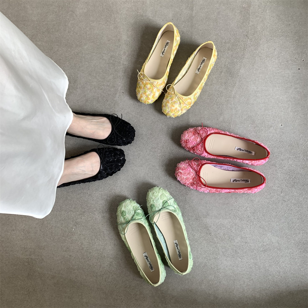 法式仙女蝴蝶结圆头浅口单鞋女平底2025新款配裙子芭蕾舞鞋奶奶鞋,女鞋,浅口单鞋,淘宝优惠券,粉丝福利购,淘宝优惠卷