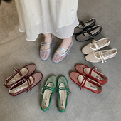 小众设计感镂空透气网纱玛丽珍鞋 女仙女风渔网单鞋 子夏天新款 凉鞋