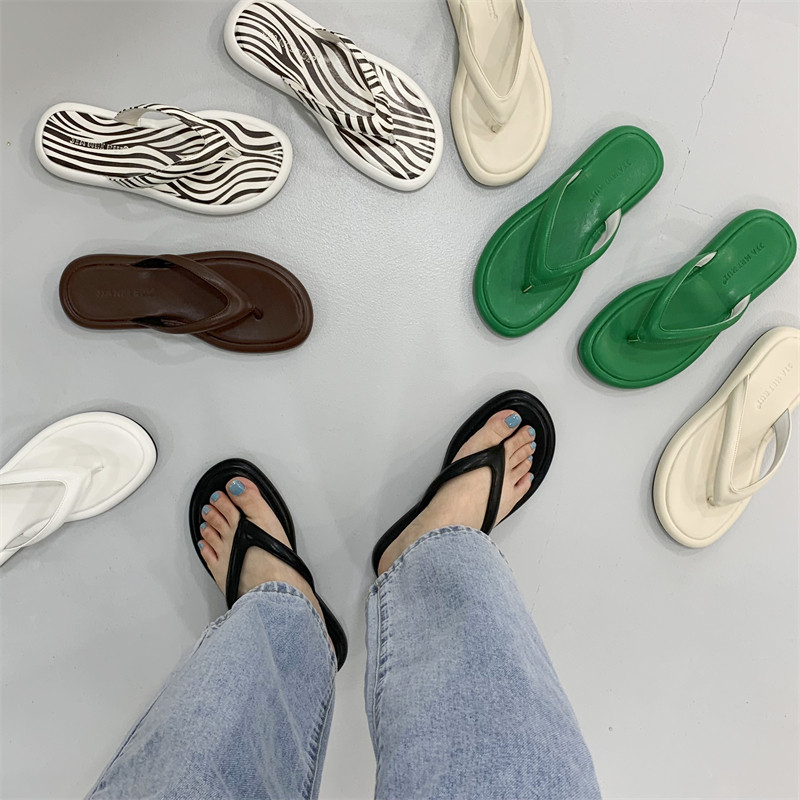 人字拖女厚底2025夏季新款夹脚平底拖鞋网红外穿时尚度假沙滩凉拖,女鞋,人字拖,淘宝优惠券,粉丝福利购,淘宝优惠卷