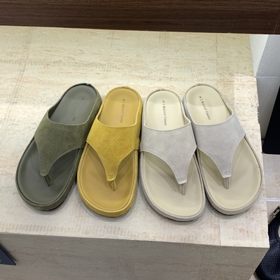 踩屎感厚底磨砂真皮夹脚人字拖时尚休闲不累脚沙滩凉拖鞋女夏外穿