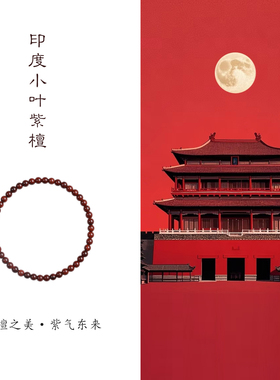 小叶紫檀手串女极细百搭叠戴手链
