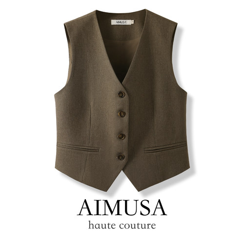 复古老钱风！！叠穿马甲背心