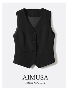 无袖 AIMUSA 马甲背心女春秋季 强推奢贵西装 坎肩马夹英伦风 26春季