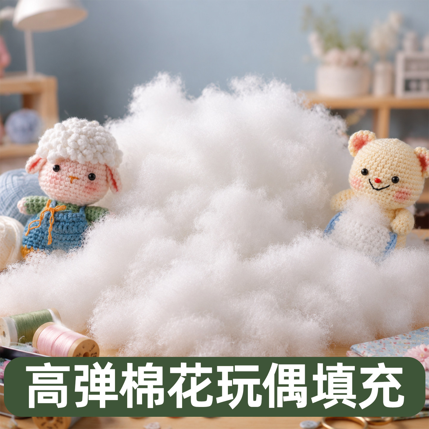 高弹PP棉珍珠填充棉花蓬松抱枕玩偶公仔靠垫手工DIY填充物棉丝绵