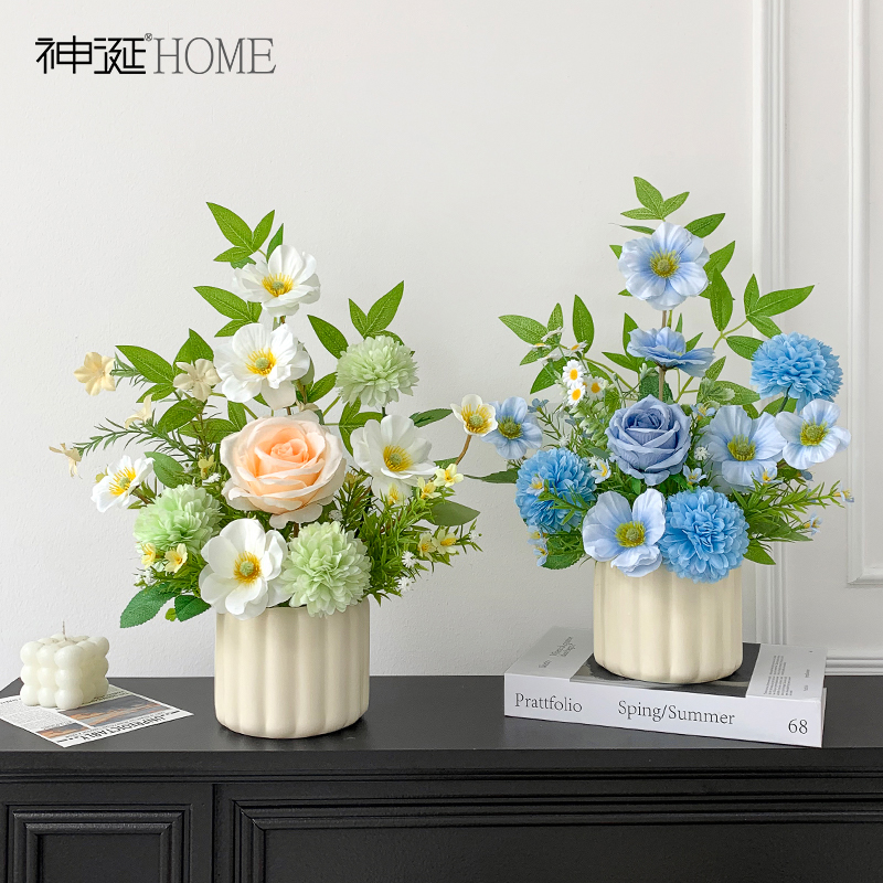 北欧小清新仿真花假花摆设客厅