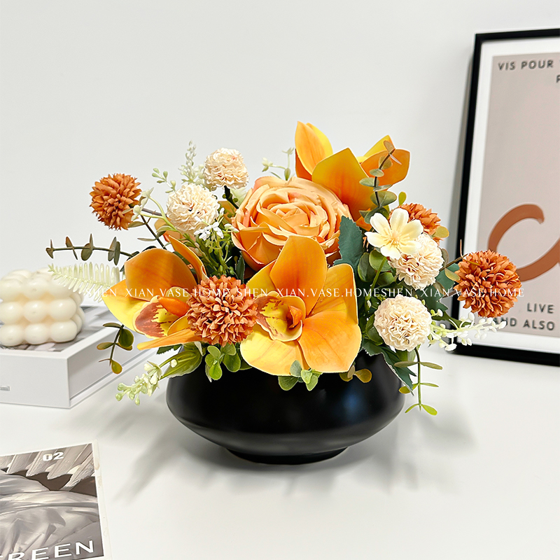 北欧小清新假花仿真花客厅摆设室内餐桌装饰花艺摆件防生绿植盆栽