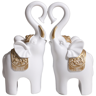 现代轻奢高档大象摆件一对家居客厅电视酒柜装饰搬家乔迁新居礼品