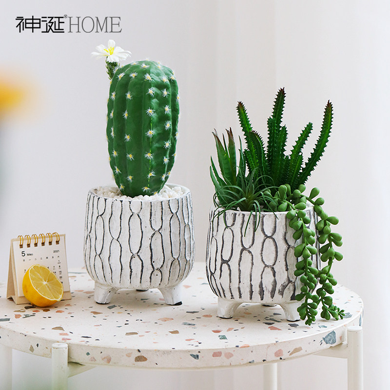 Phong cách Bắc Âu mô phỏng cây mọng nước xương rồng trong chậu trong nhà phòng khách để bàn hoa giả và cây xanh đồ trang trí trang trí 	đồ gỗ trang trí nhà	 	nơi bán đồ gỗ trang trí	