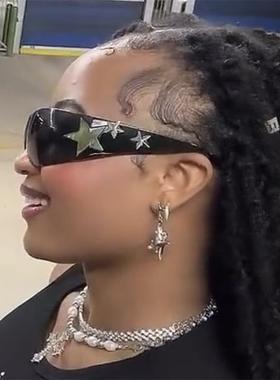 Y2K五角星太阳镜满天星2023新款跨境墨镜个性街拍时尚太阳眼镜潮