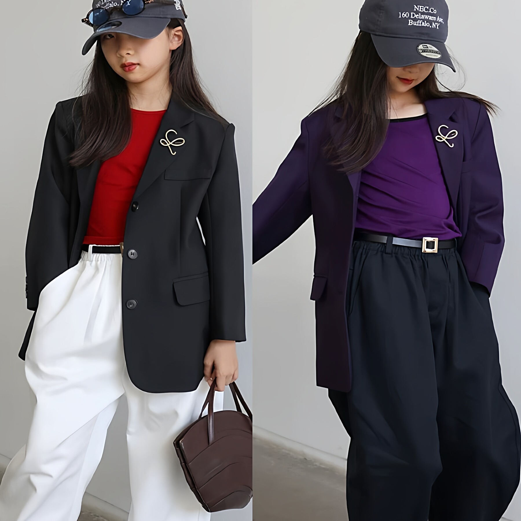 春秋季新款女童休闲西服上衣时髦