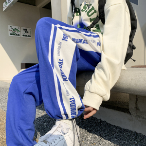 2026春季新款克莱因蓝字母印花抽绳九分卫裤XZ604-KP57-P55控68
