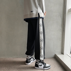 港风秋季新款拼接串标九分宽松抽绳卫裤 XZ604-KP05-P50控68图片