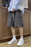 2026夏季自制华夫格贴袋开衩短裤XZ604-KP69-P30控39，男装牛仔裤，星座604