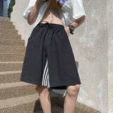 2026夏季新款自制条纹薄款垂感休闲短裤XZ604-KG27-P35控48，男装牛仔裤，星座604