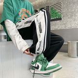 2026春季新款克莱因蓝字母印花拼接抽绳卫裤XZ604-KP57-P55控68，男装休闲裤，星座604