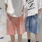 2026夏季扎染三条杠全棉短裤XZ604-KP17-P28控38，男装牛仔裤，星座604
