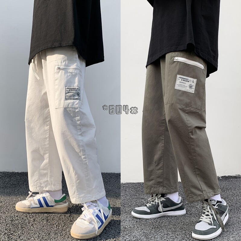 四季款宽松百搭贴标工装裤九分休闲裤XZ604-KG05-P50控68,男装工装外套,星座604