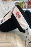 2026秋季港风新款侧边卡通印花九分抽绳卫裤XZ604-KP34-P55控68，男装休闲裤，星座604