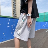 2026夏季涂鸦印花拼接短裤XZ604-KP16-P30控39，男装牛仔裤，星座604
