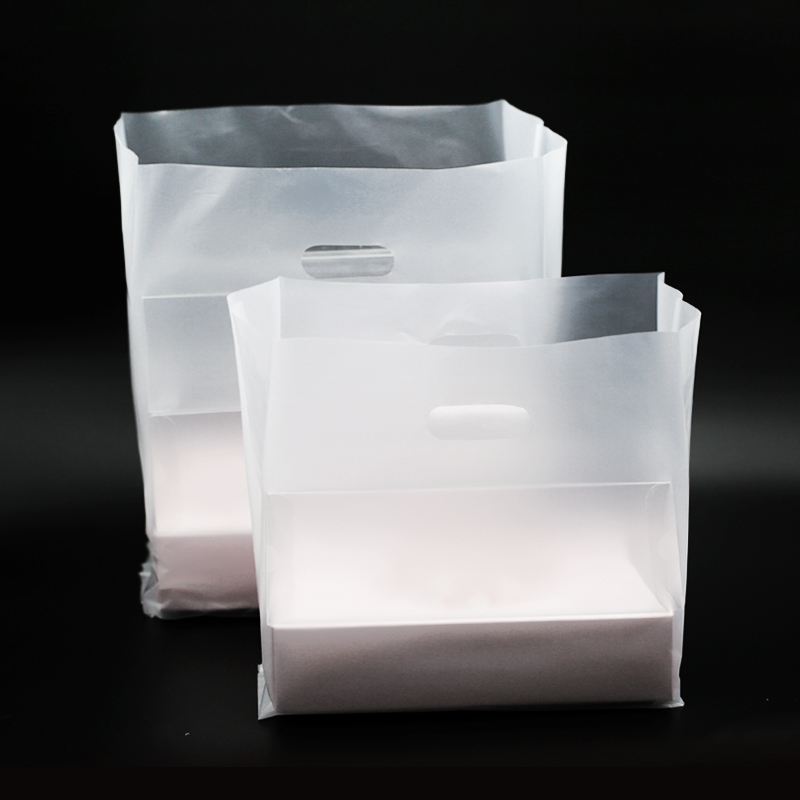 50枚/包塑料外卖打包袋子 一次性烘焙蛋挞寿司沙拉盒包装手提胶袋