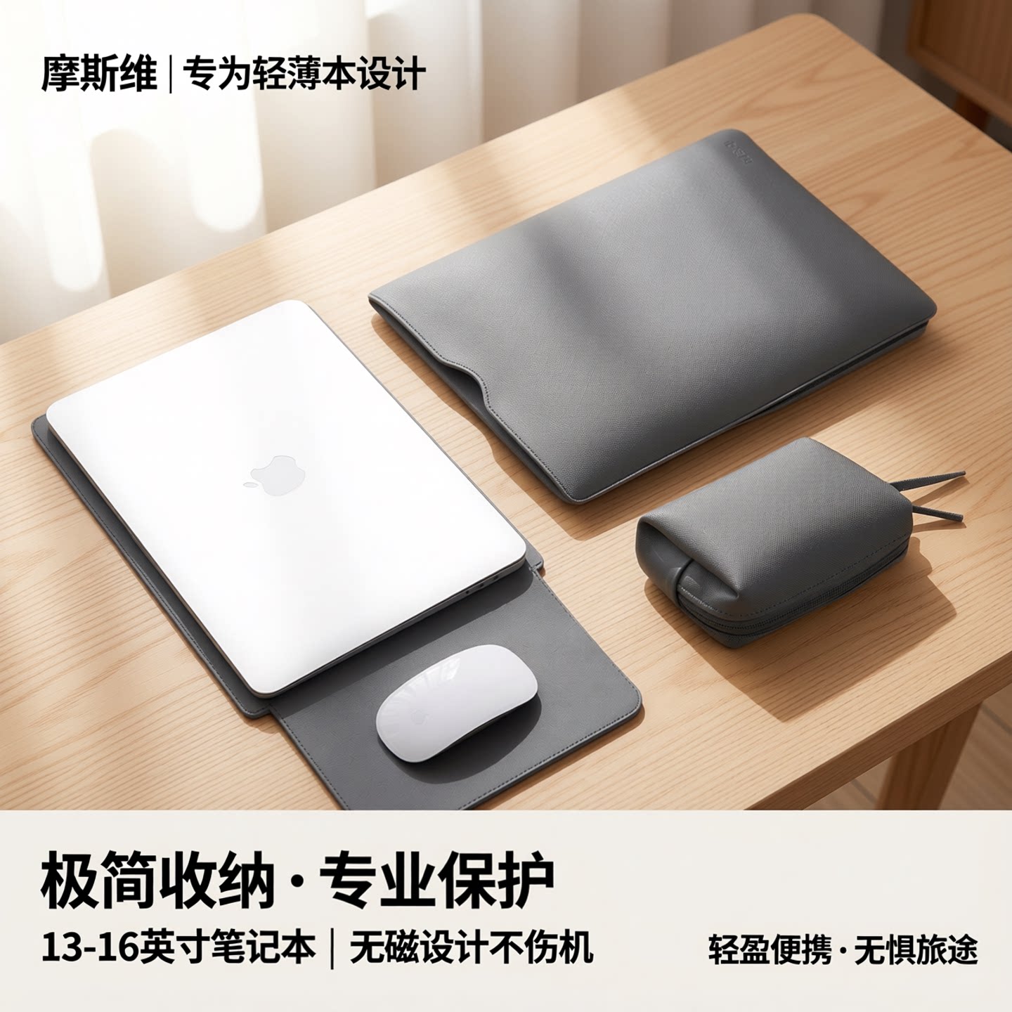 摩斯维 电脑内胆包笔记本保护套适用苹果macbookair13华