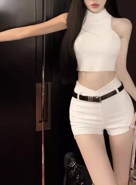 夏季辣妹针织欧美吊带背心