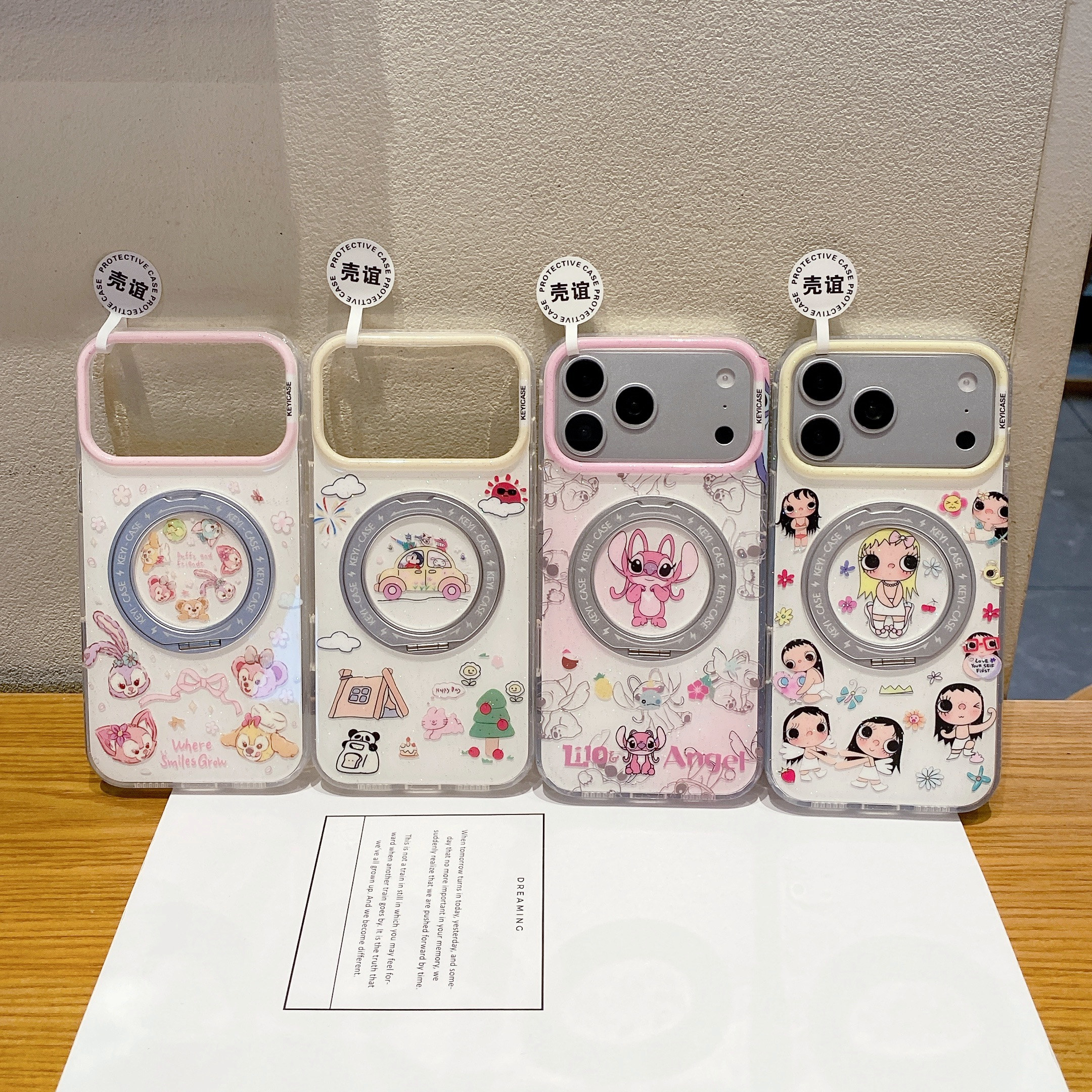 【壳谊】KEYICASE小玉安琪适用iphone苹果17promax卡通16pro小众15可爱14男女13包相机ai键360旋转手机支点壳