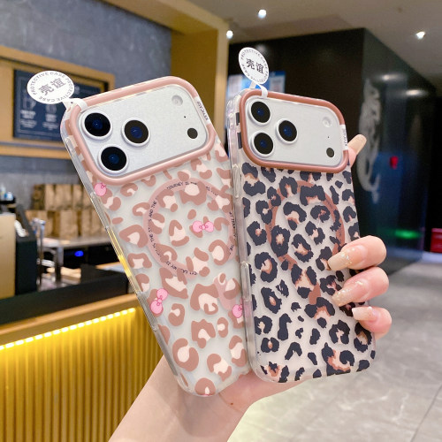 壳谊KEYICASE豹纹适用iphone18苹果17promax可爱16pro包相机AI键15卡通14小众13男女轻双层IMD磨砂磁吸手机壳