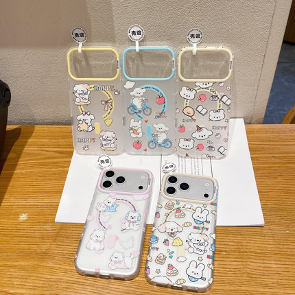 西高地小狗适用iphone苹果17promax男女情侣16pro包拍照AI键15卡通14小众13软萌双层IMD磨砂抗指纹磁吸手机壳