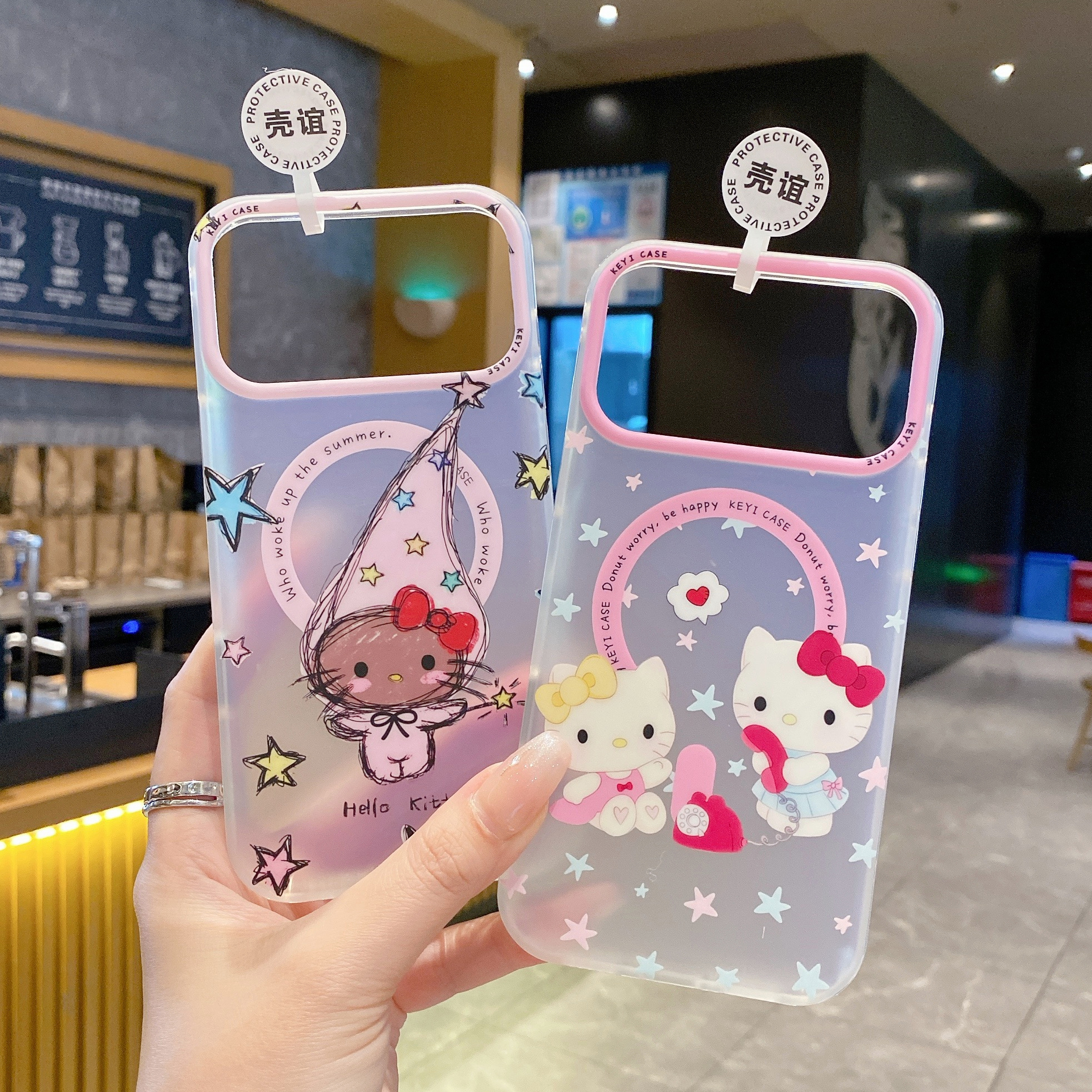 涂鸦KT猫双层IMD雷射磨砂手机壳