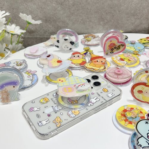 滴胶星星人转转气囊磁吸手机支架